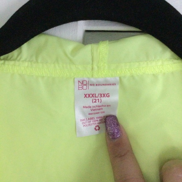 No Boundaries Rain Slicker in Lime Green - Picture 2 of 2